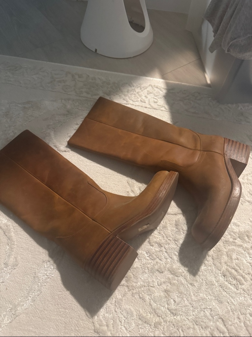 JEFFREY CAMPBELL Reflect Moto Platform Boots in Tan Natural - Picture 5 of 5